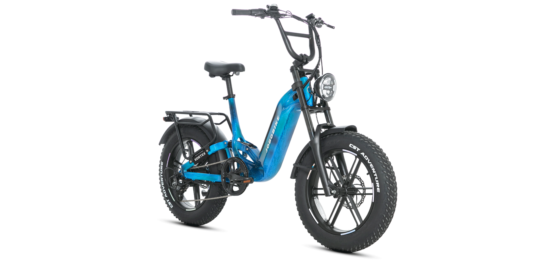 EVVOLT Åsen elektrisk fatbike capri blå bred animasjon 1920px