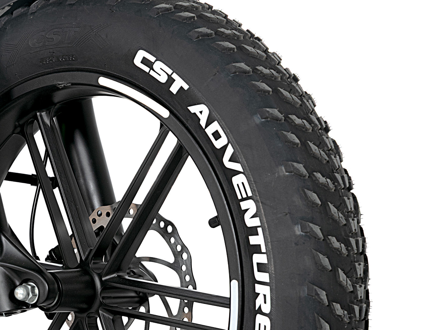 EVVOLT Åsen CST Adventure 20x4.0 fatdekk nærbilde med magnesiumfelg