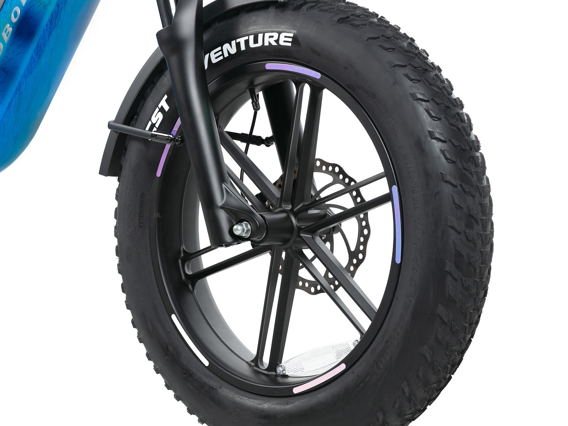 EVVOLT Åsen integrert magnesiumfelg med CST Adventure fatdekk nærbilde