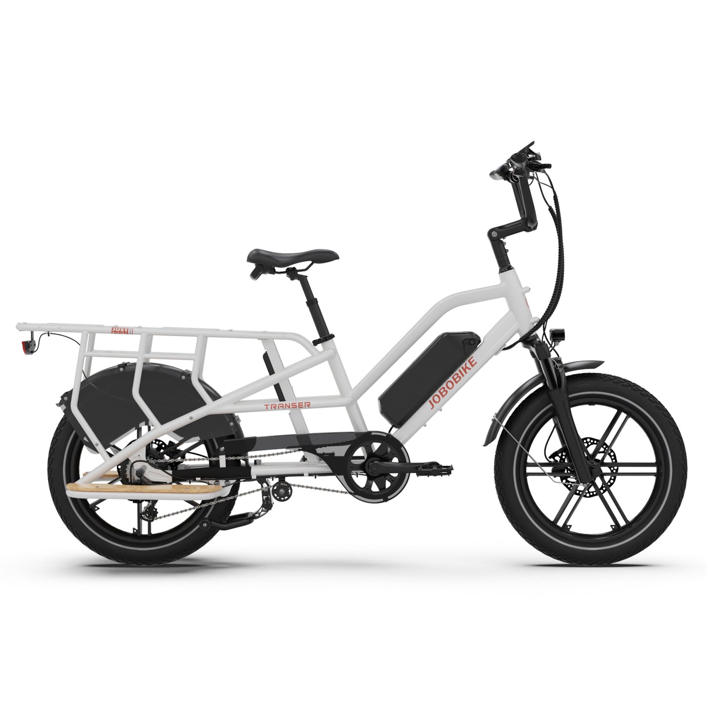 Evvolt Dal elektrisk lastesykkel i snøhvit, sidevisning