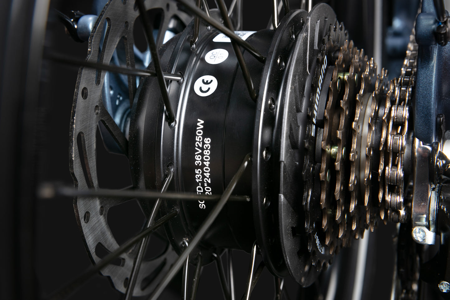 Evvolt Fjord – XOFO 36V 250W motor og Shimano gir detalj