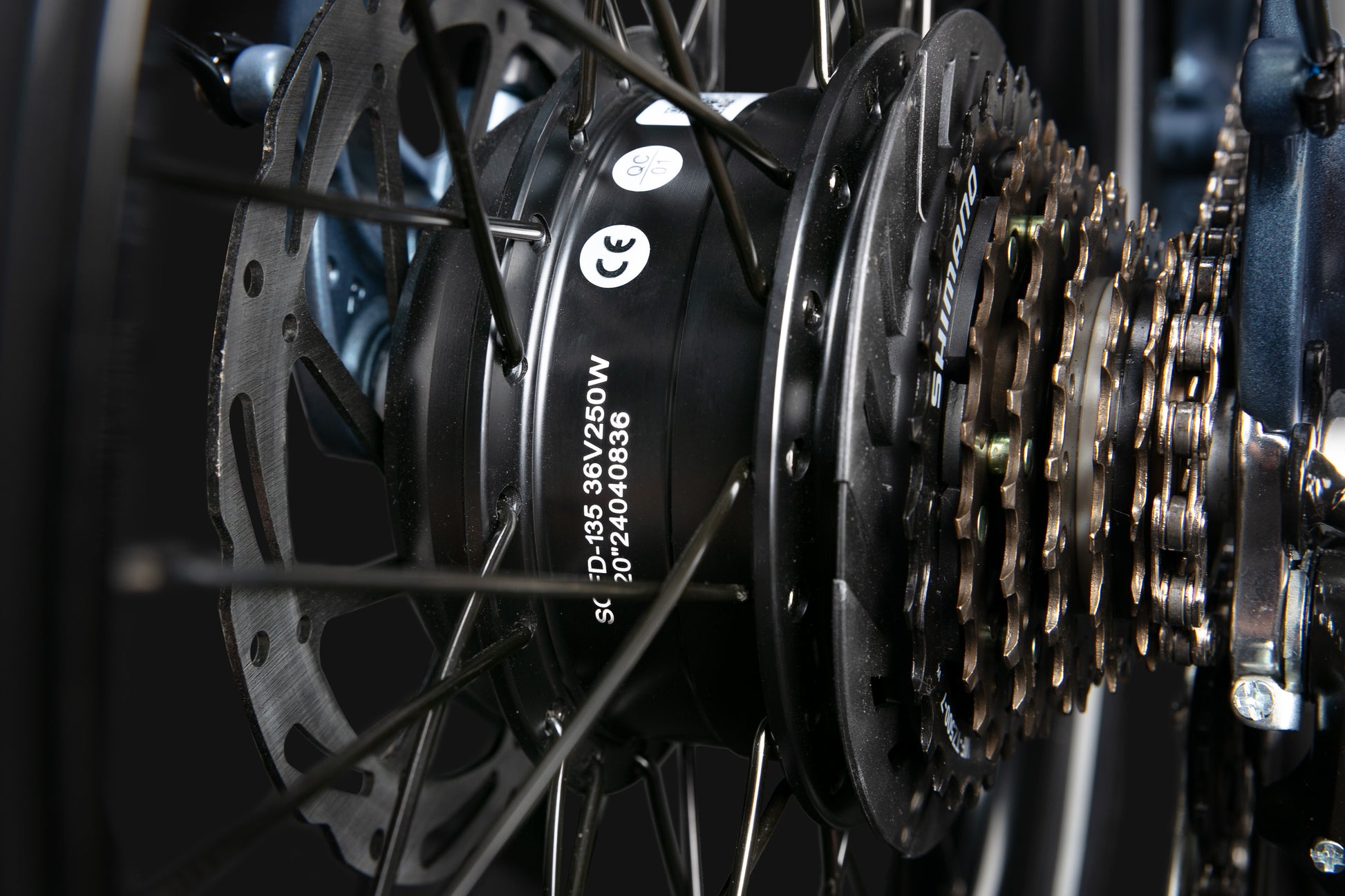 Evvolt Fjord – XOFO 36V 250W motor og Shimano gir detalj
