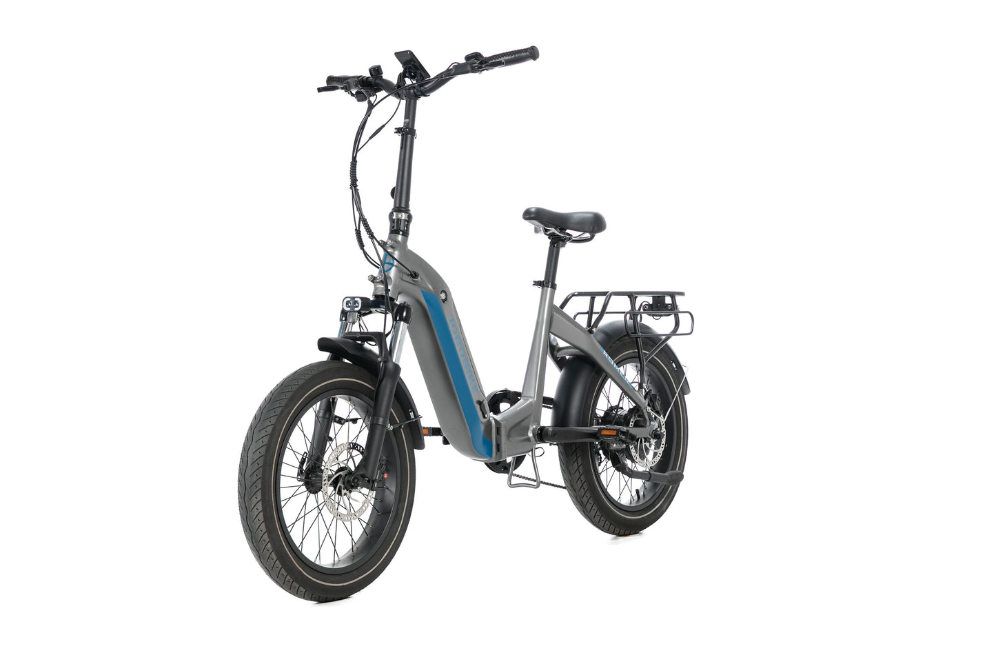Evvolt Kyst elsykkel grå fatbike – forfra hvit bakgrunn