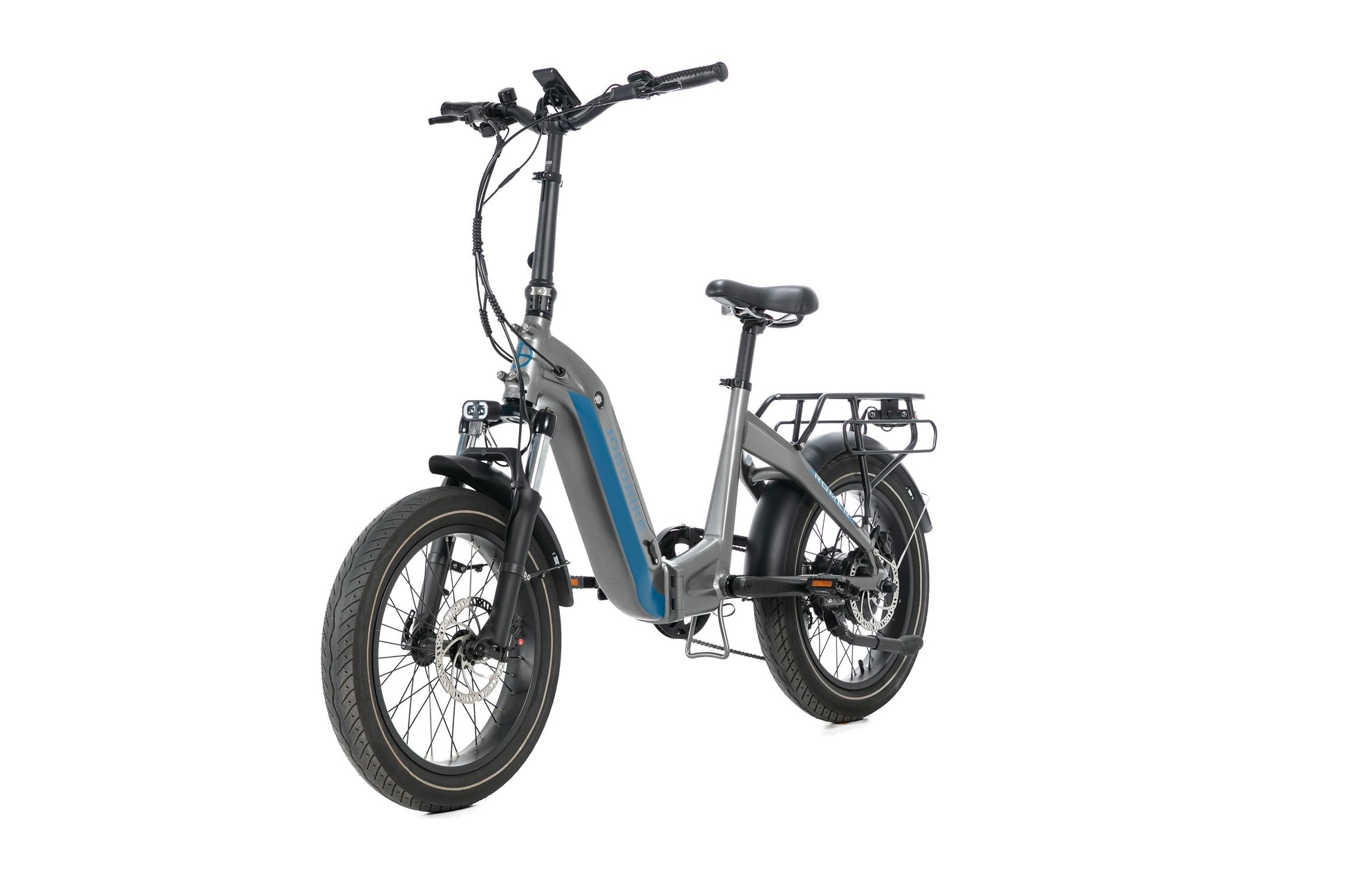 Evvolt Kyst elsykkel grå fatbike – forfra hvit bakgrunn