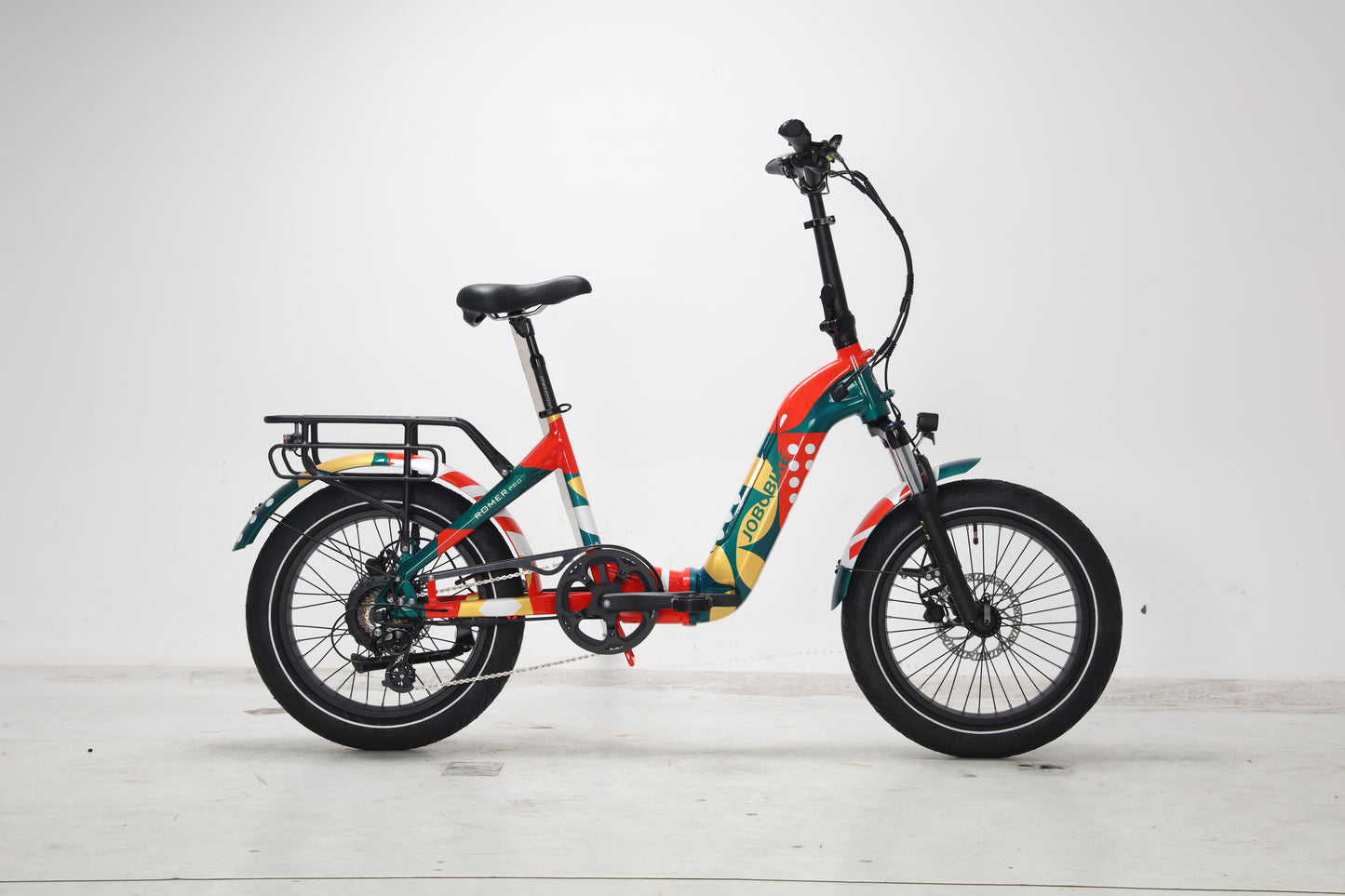 Evvolt Kyst Pro elsykkel fargerik fatbike – sidevisning