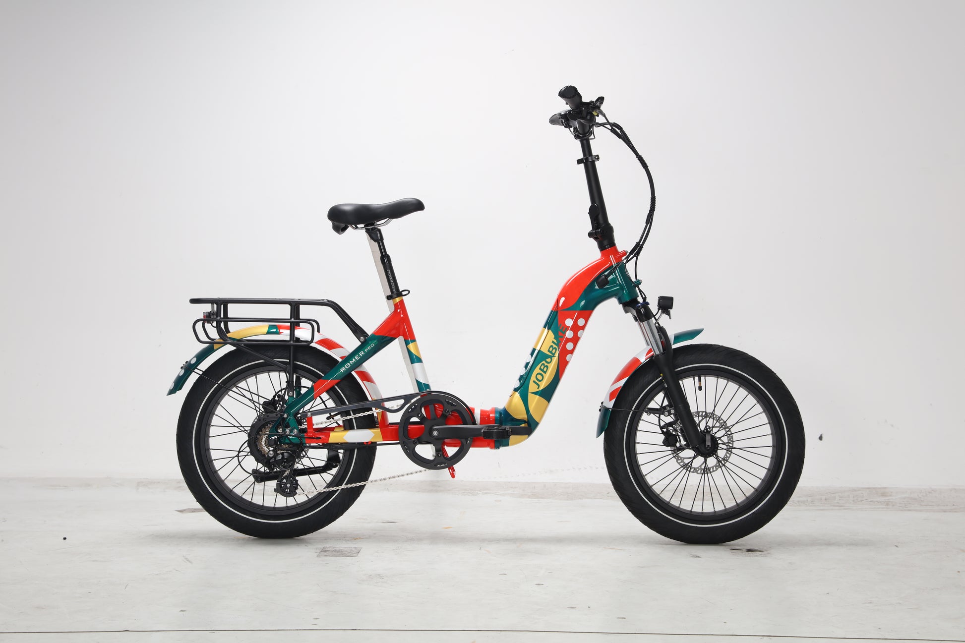 Evvolt Kyst Pro elsykkel fargerik fatbike – sidevisning