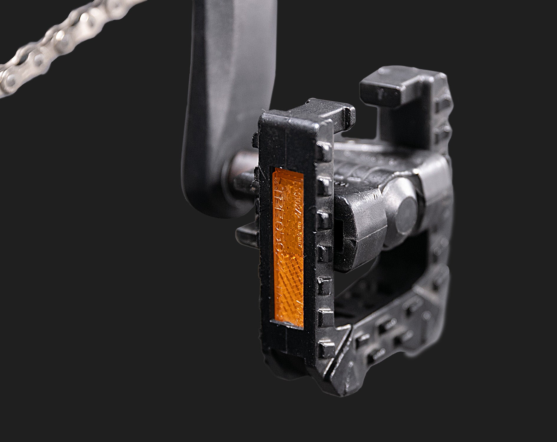 Evvolt Kyst – sammenleggbar pedal med reflektor detalj