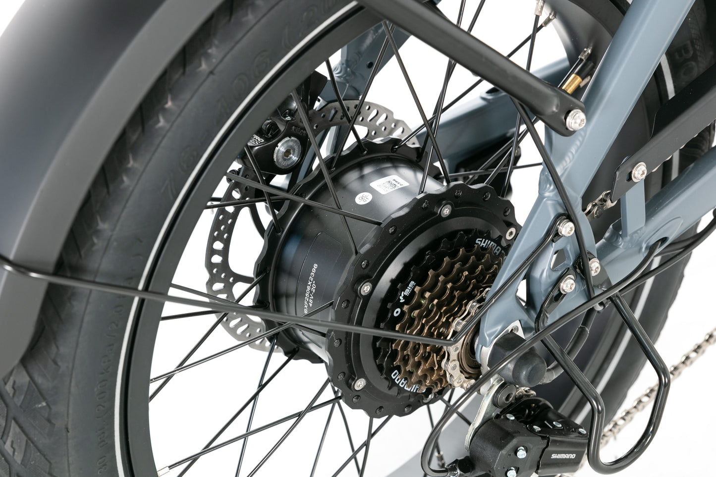 Evvolt Kyst stålblå – XOFO motor og Shimano gir detalj