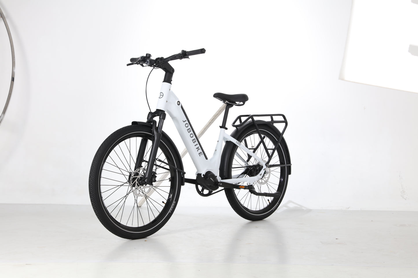 Evvolt Luxe elsykkel snøhvit – rett forfra