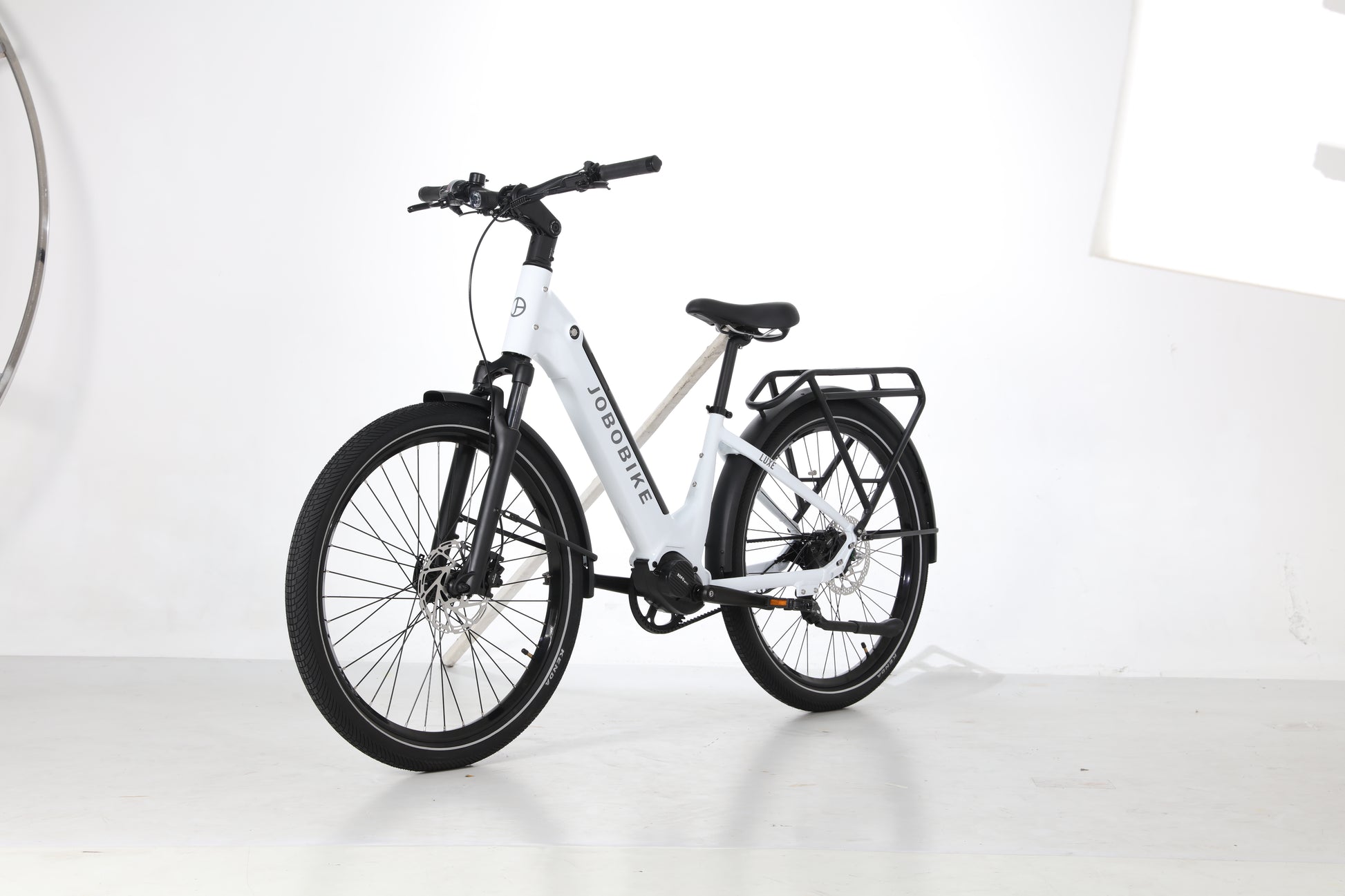 Evvolt Luxe elsykkel snøhvit – rett forfra