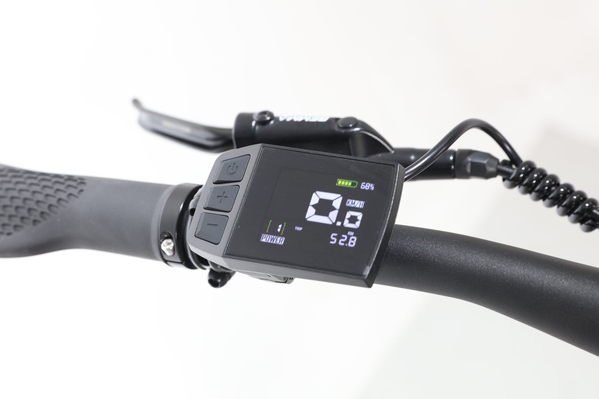 Evvolt Roam GT LCD display med batteriindikator, nærbilde