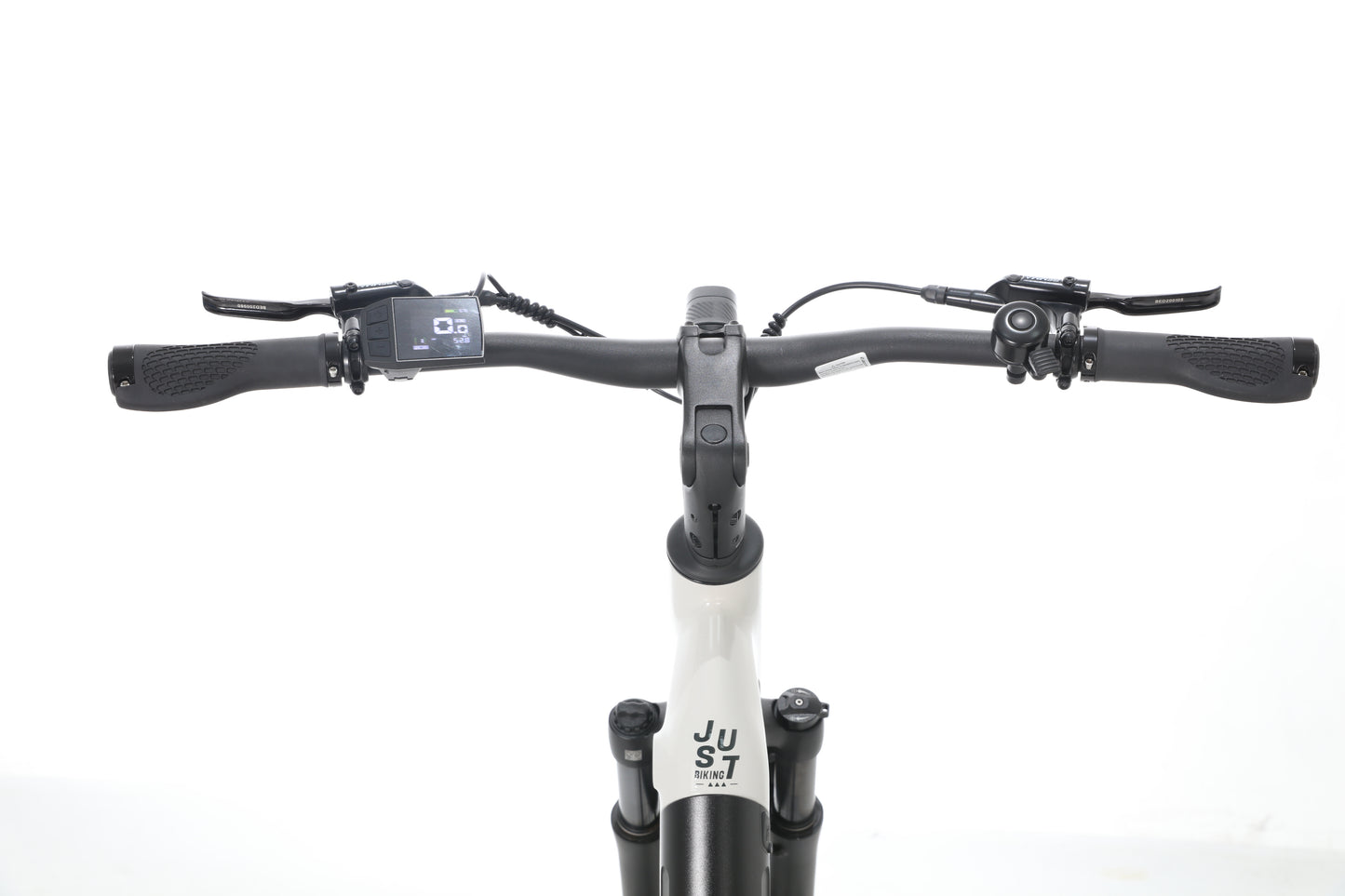 Evvolt Roam GT styre med display og Gemma brems, forfra