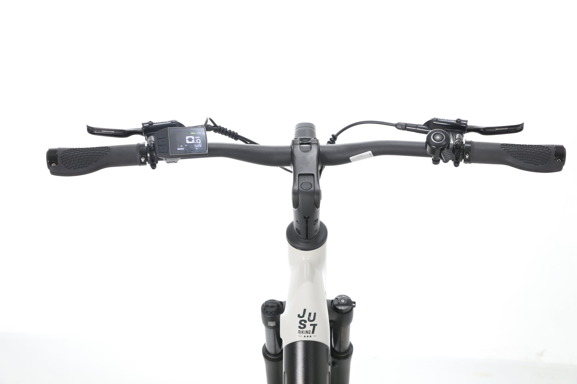 Evvolt Roam GT styre med display og Gemma brems, forfra