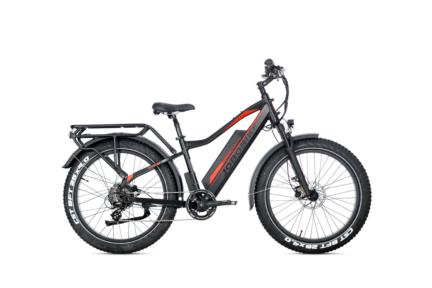 EVVOLT Topp Pro elektrisk fatbike i navy blå med CST 26x4.0 dekk, sidevisning